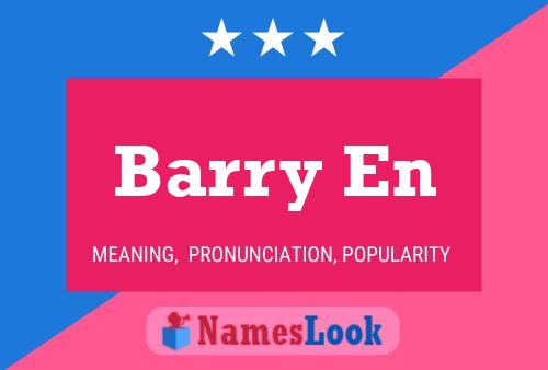 Barry En Naam Poster