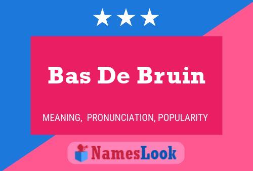 Bas De Bruin Naam Poster