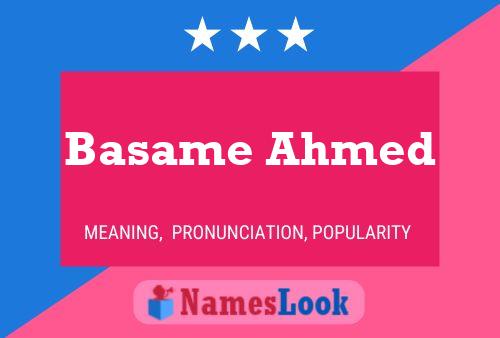 Basame Ahmed Naam Poster