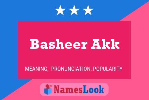 Basheer Akk Naam Poster