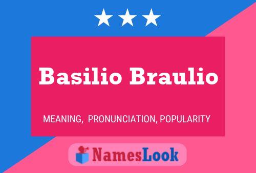 Basilio Braulio Naam Poster