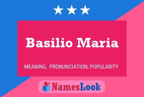 Basilio Maria Naam Poster