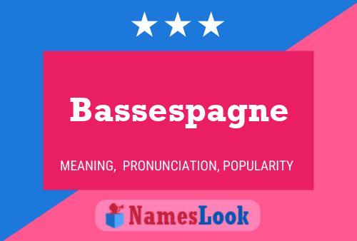 Bassespagne Naam Poster