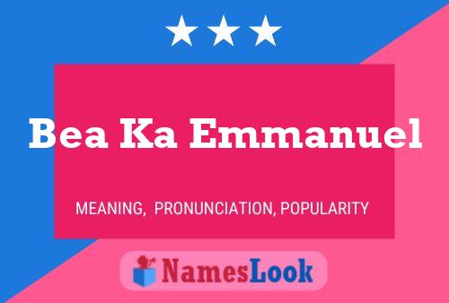 Bea Ka Emmanuel Naam Poster