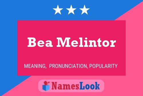 Bea Melintor Naam Poster