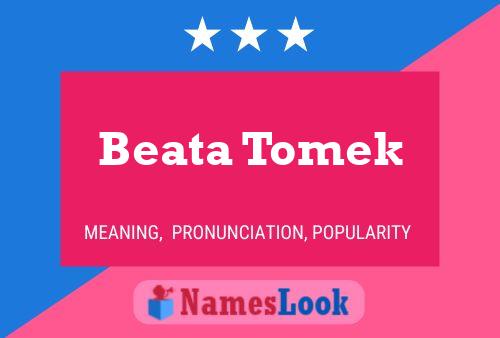 Beata Tomek Naam Poster