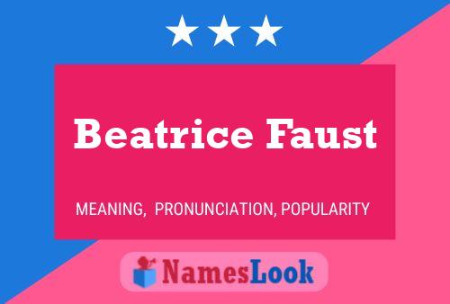 Beatrice Faust Naam Poster