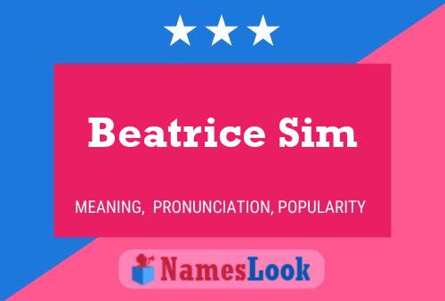 Beatrice Sim Naam Poster