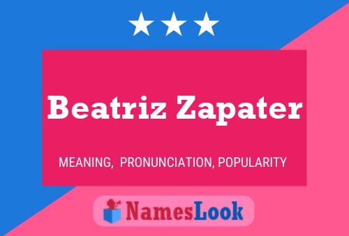 Beatriz Zapater Naam Poster