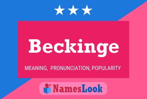 Beckinge Naam Poster