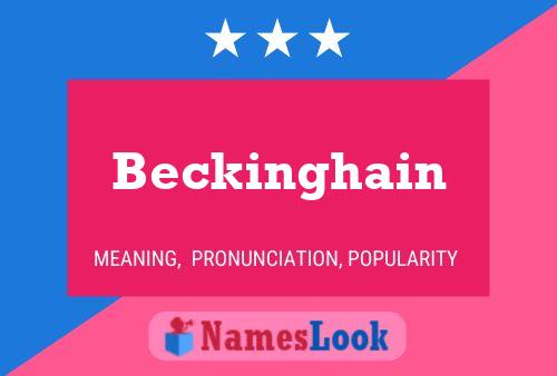 Beckinghain Naam Poster