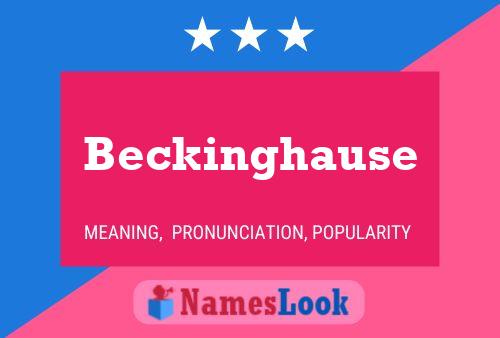 Beckinghause Naam Poster