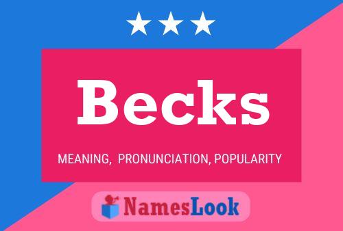 Becks Naam Poster