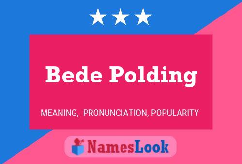 Bede Polding Naam Poster