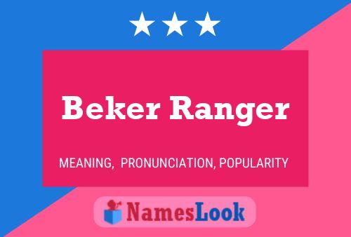 Beker Ranger Naam Poster