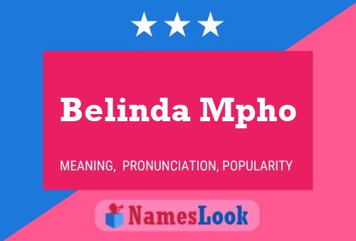 Belinda Mpho Naam Poster