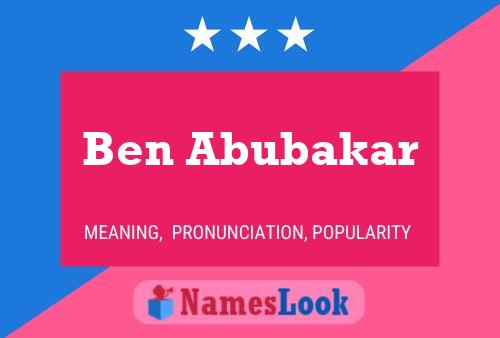 Ben Abubakar Naam Poster