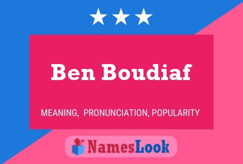 Ben Boudiaf Naam Poster