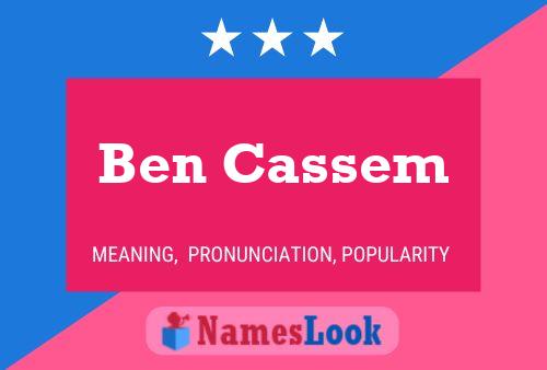 Ben Cassem Naam Poster