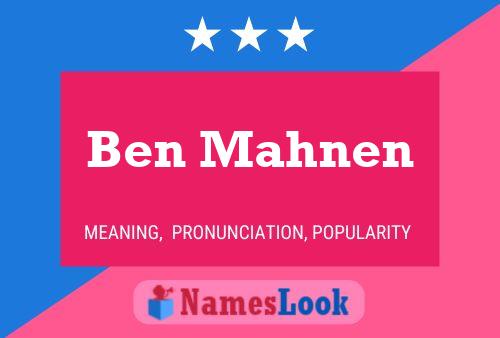 Ben Mahnen Naam Poster