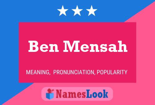 Ben Mensah Naam Poster