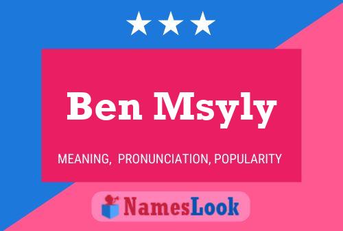 Ben Msyly Naam Poster