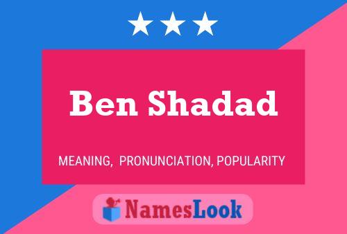 Ben Shadad Naam Poster