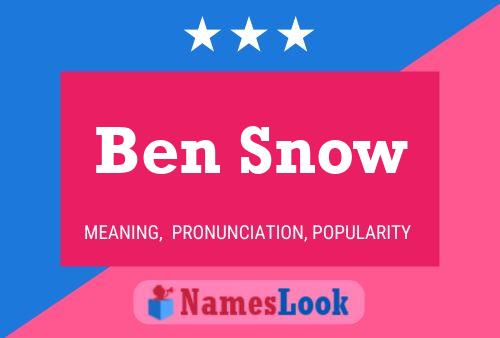 Ben Snow Naam Poster