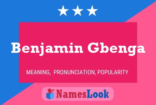 Benjamin Gbenga Naam Poster