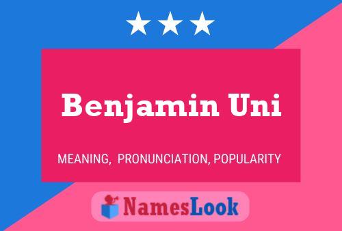 Benjamin Uni Naam Poster