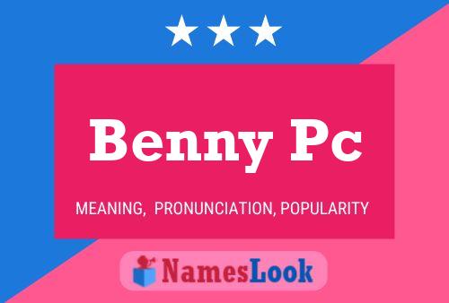 Benny Pc Naam Poster