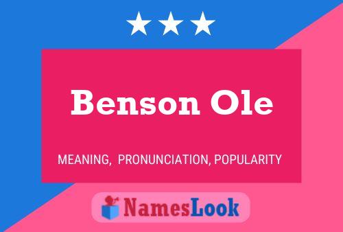 Benson Ole Naam Poster