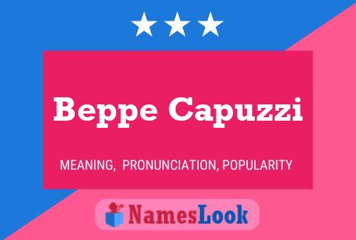 Beppe Capuzzi Naam Poster