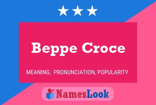 Beppe Croce Naam Poster