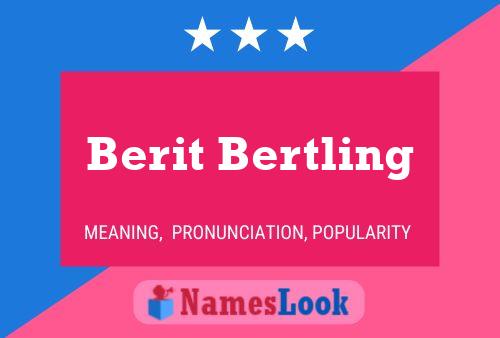 Berit Bertling Naam Poster