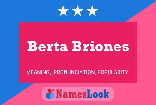 Berta Briones Naam Poster