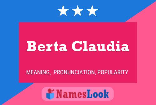 Berta Claudia Naam Poster