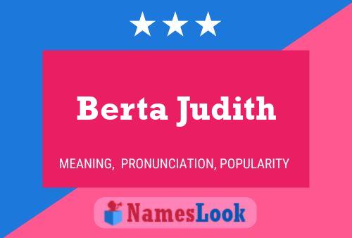 Berta Judith Naam Poster