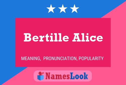 Bertille Alice Naam Poster