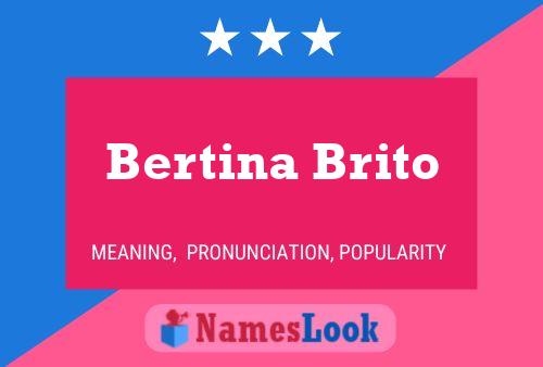 Bertina Brito Naam Poster