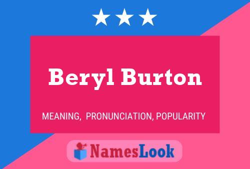 Beryl Burton Naam Poster