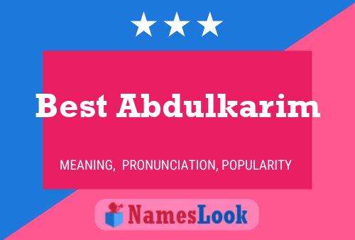 Best Abdulkarim Naam Poster