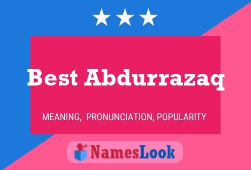 Best Abdurrazaq Naam Poster