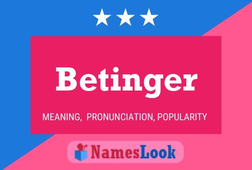 Betinger Naam Poster