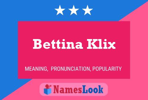 Bettina Klix Naam Poster