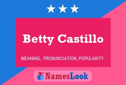 Betty Castillo Naam Poster