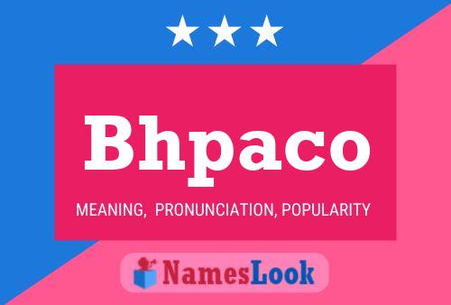 Bhpaco Naam Poster