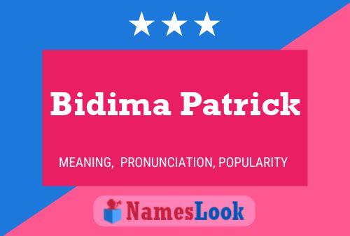 Bidima Patrick Naam Poster