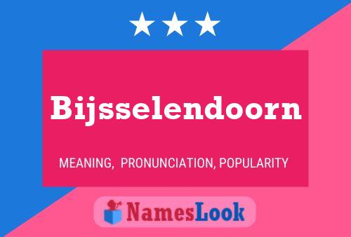 Bijsselendoorn Naam Poster