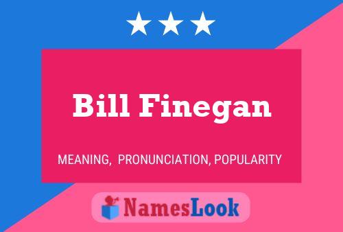 Bill Finegan Naam Poster